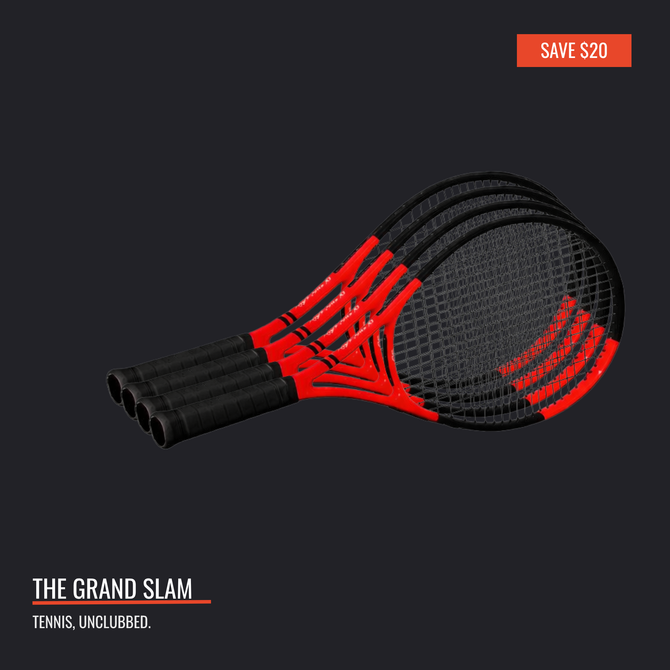 AggroStrike X1 four-pack tennis rackets